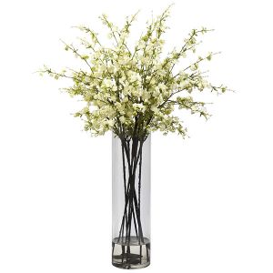 Nearly Natural 1316-WH Giant Cherry Blossom Arrangement